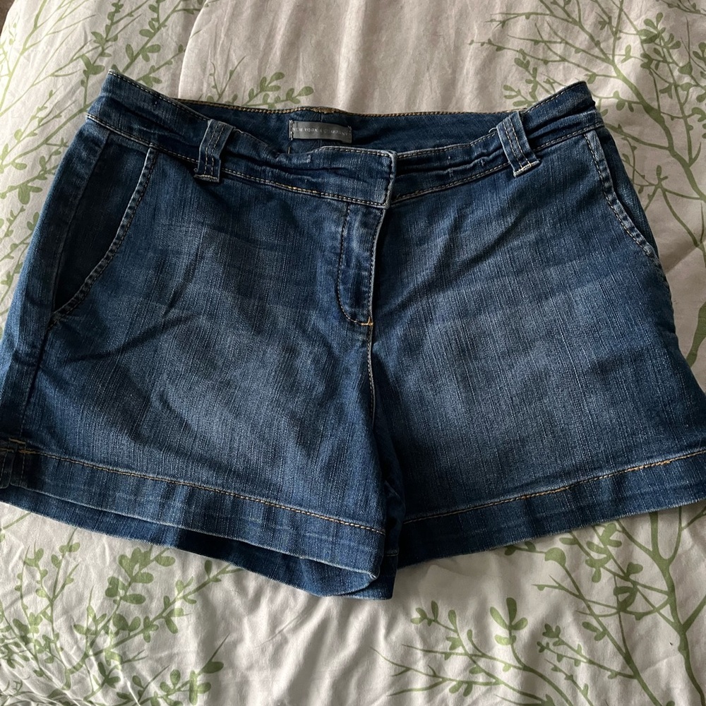New York & Company Dark Blue Jean Shorts
